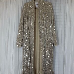 Sequin Longline Cardigan